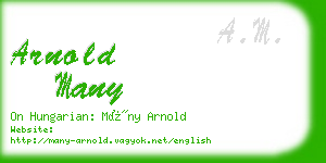 arnold many business card